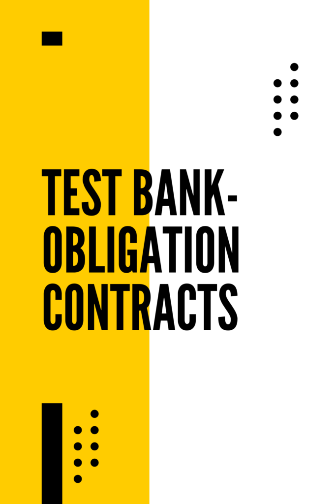 Test Bank – ObliCon (Law on Obligation Contracts)