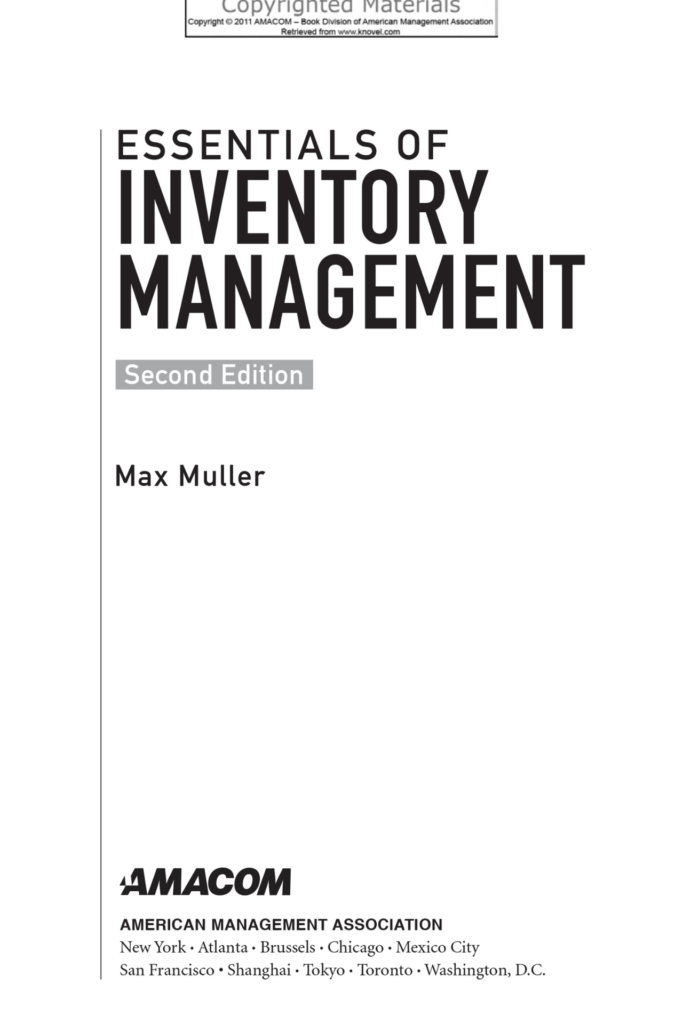 Essentials of Inventory Management (Second Edition)