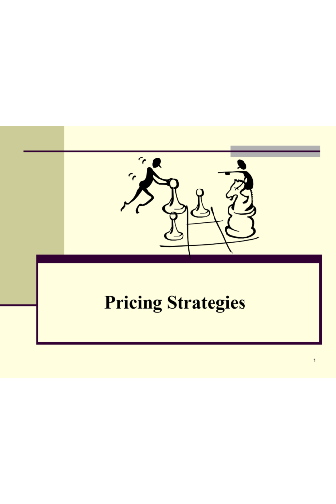 Pricing Strategies