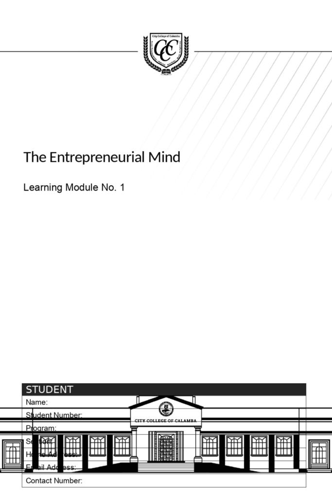 Entrepreneurial Mind – Learning Module No. 1