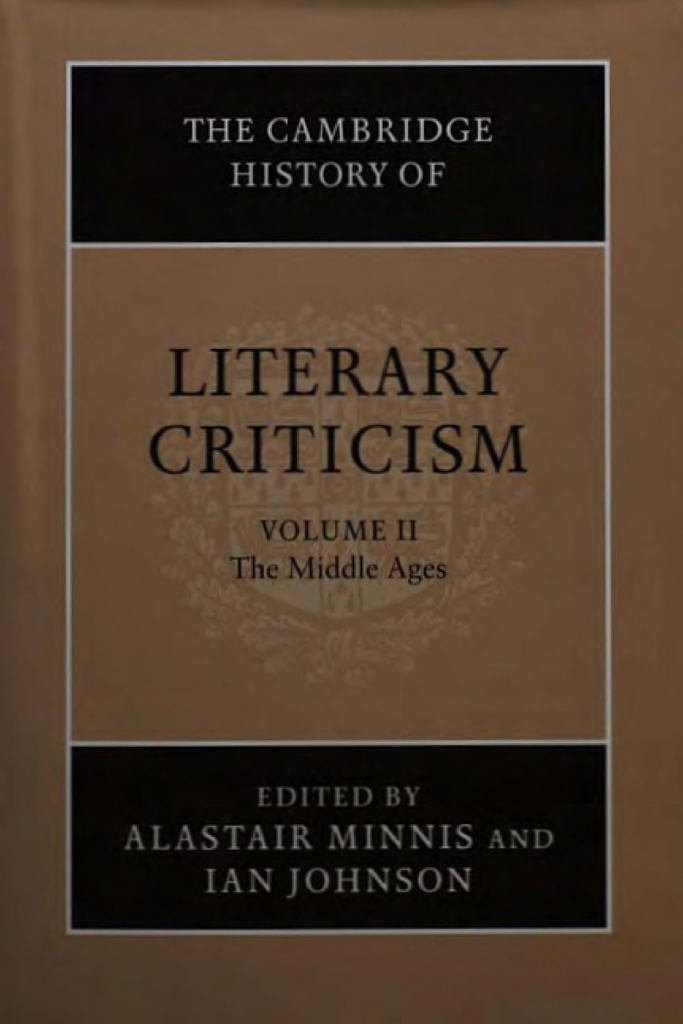 The Cambridge History of Literary Criticism