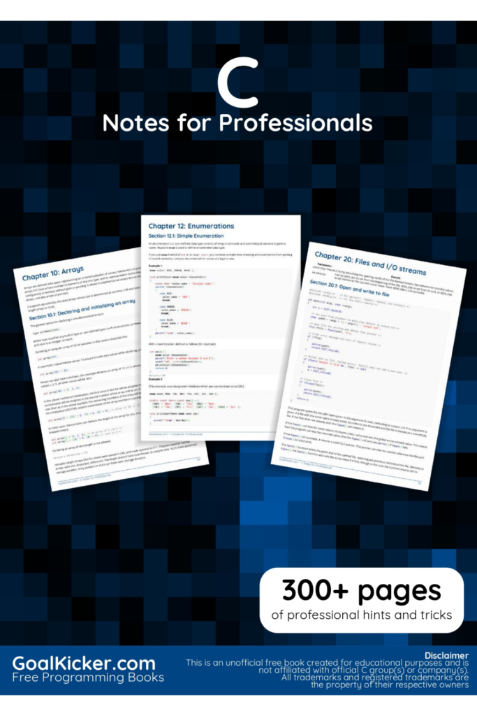 C Notes for Professionals
