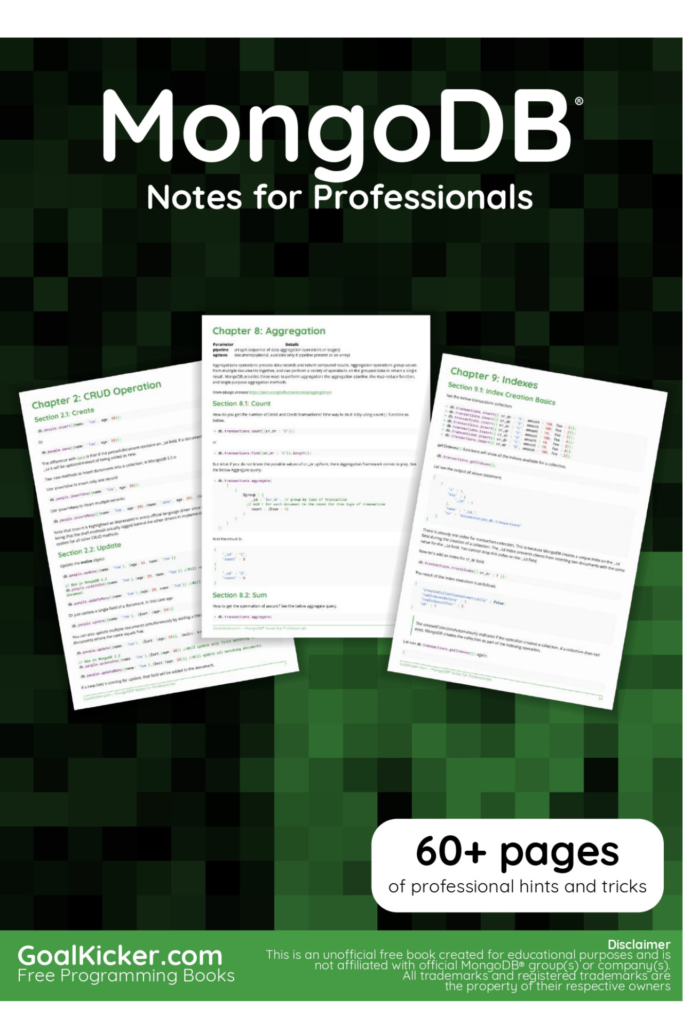 MongoDB Notes for Professionals