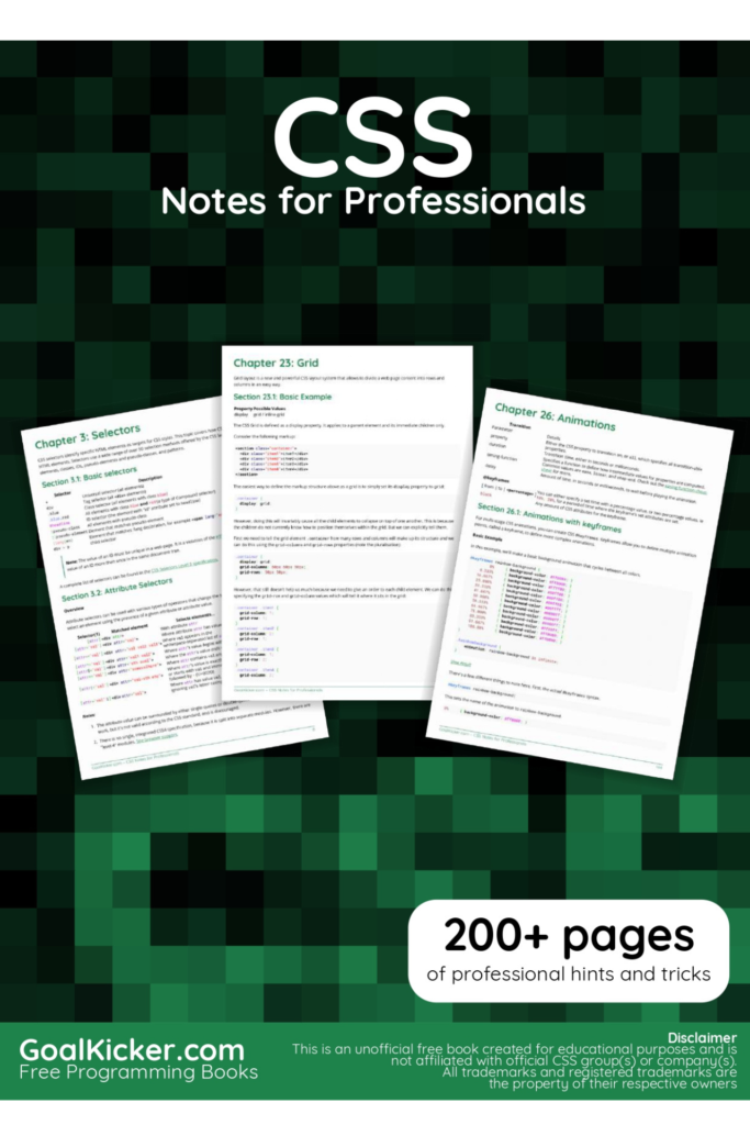 CSS Notes for Professionals