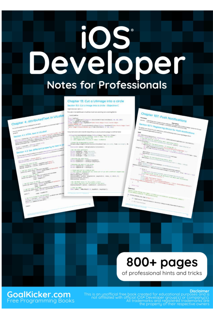 iOS Notes for Professionals