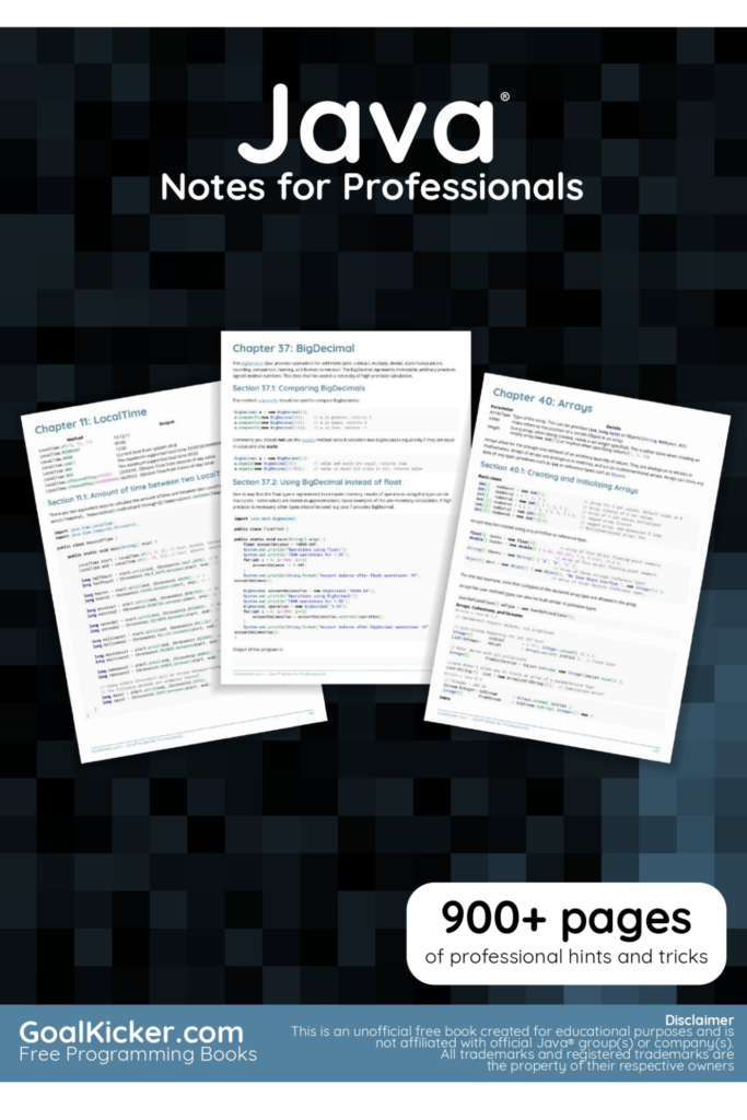 Java Notes For Professionals