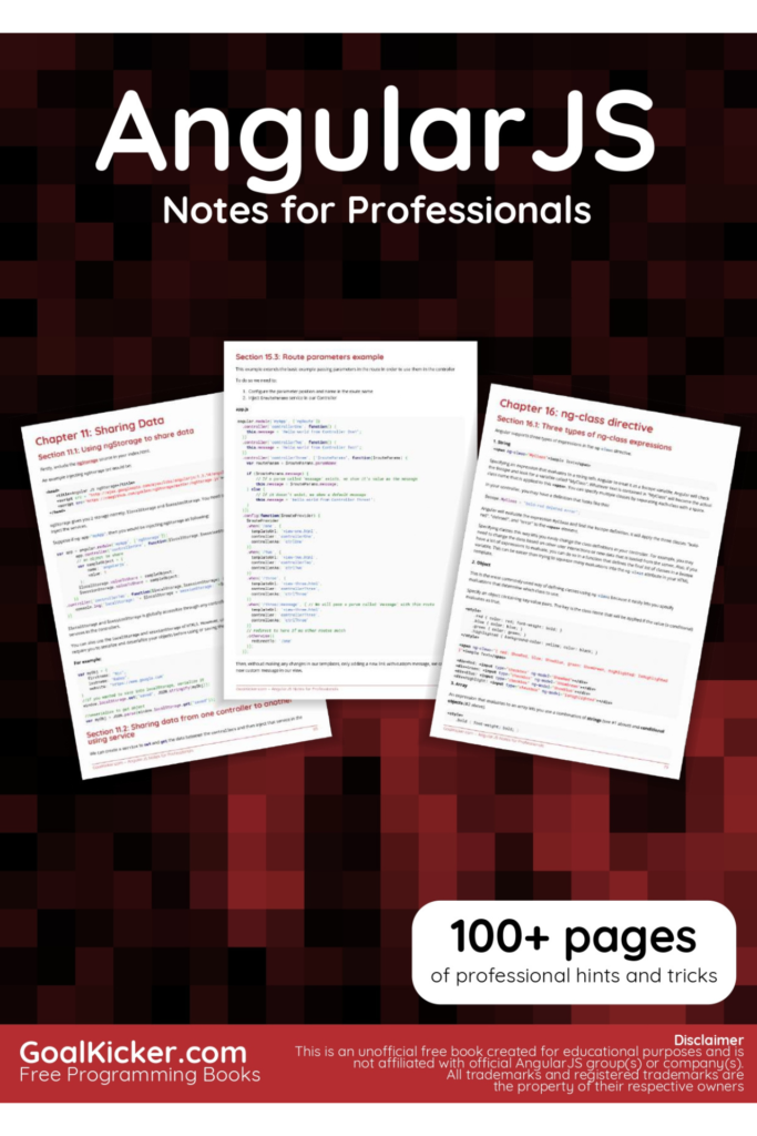 AngularJS Notes For Professionals