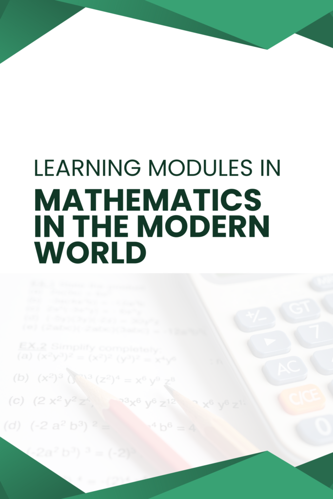 Learning Modules in Mathematics in the Modern World