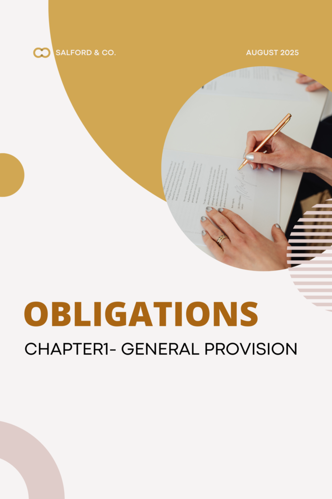 Obligations -Chapter1 : General Provision