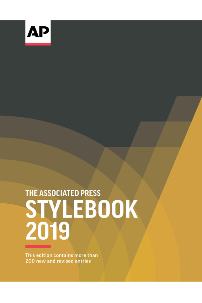 The Associated Press Stylebook 2019 and Briefing on Media Law