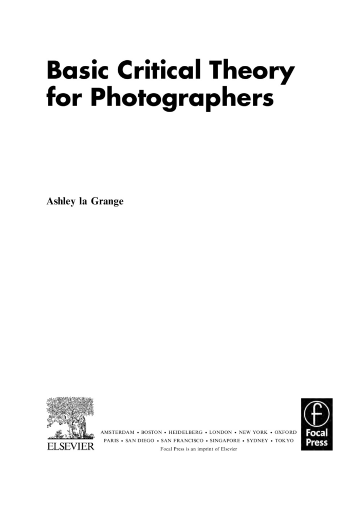 Basic Critical Theory for Photographers