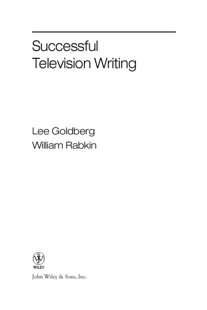 Successful Television Writing