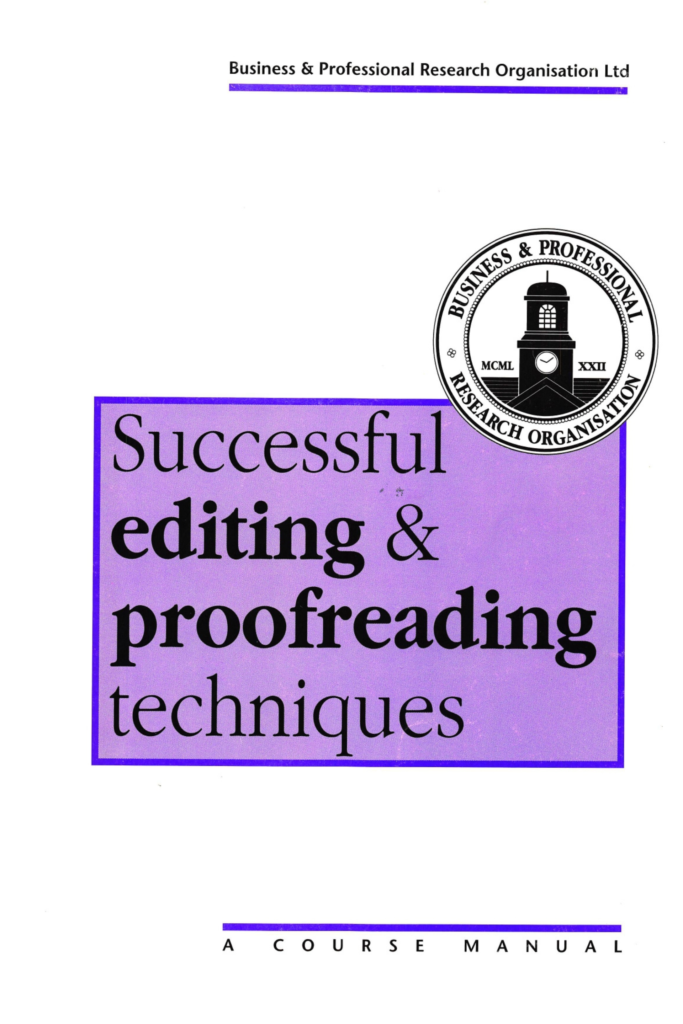 Successful editing & proofreading techniques