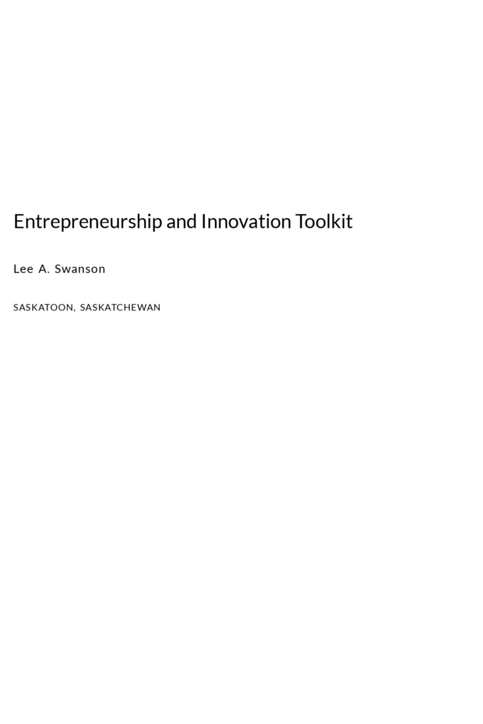 Entrepreneurship and Innovation Toolkit