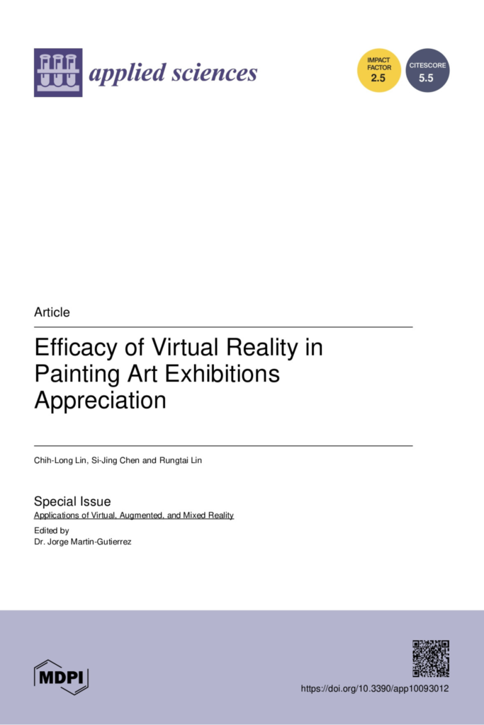 Efficacy of Virtual Reality in Painting Art Exhibitions Appreciation