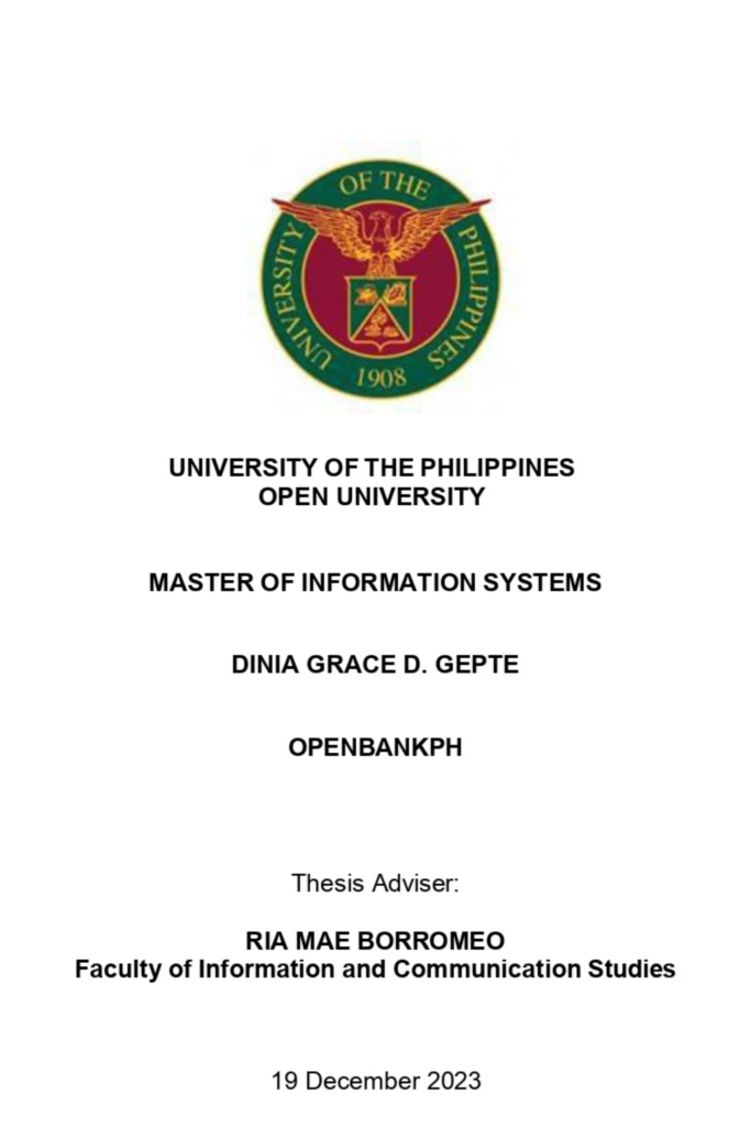 Master of Information Systems — Capstone Project  (Sample Full Report)
