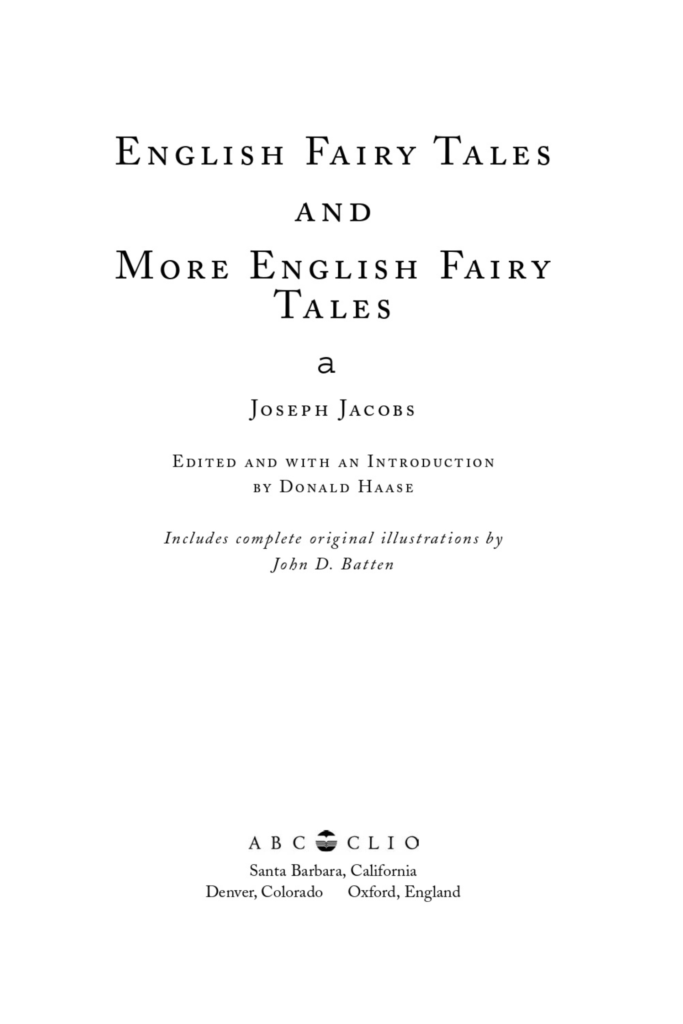 English Fairy Tales and More English Fairy Tales