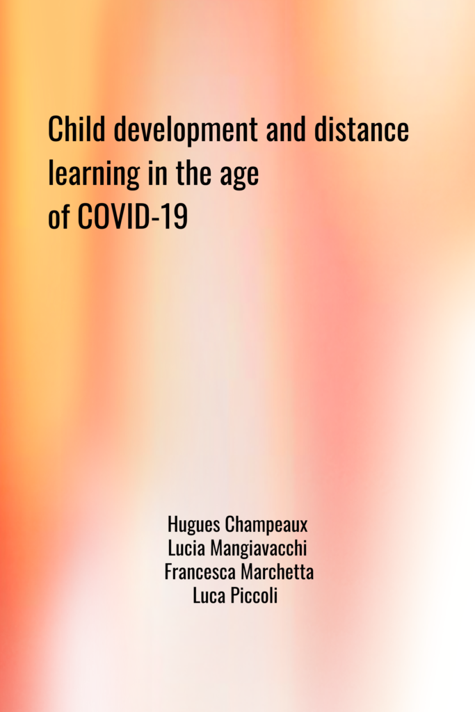 Child development and distance learning in the age of COVID-19