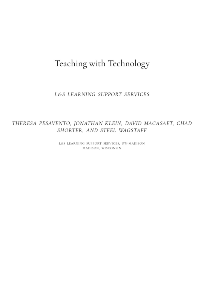 Teaching with Technology