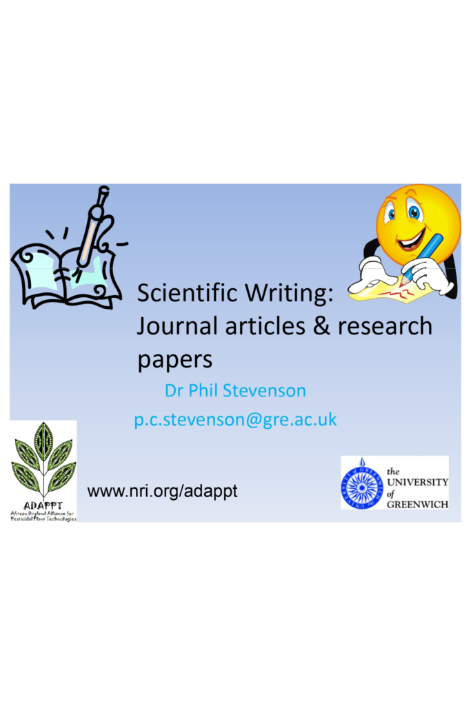 Scientific Writing: Journal articles & research papers