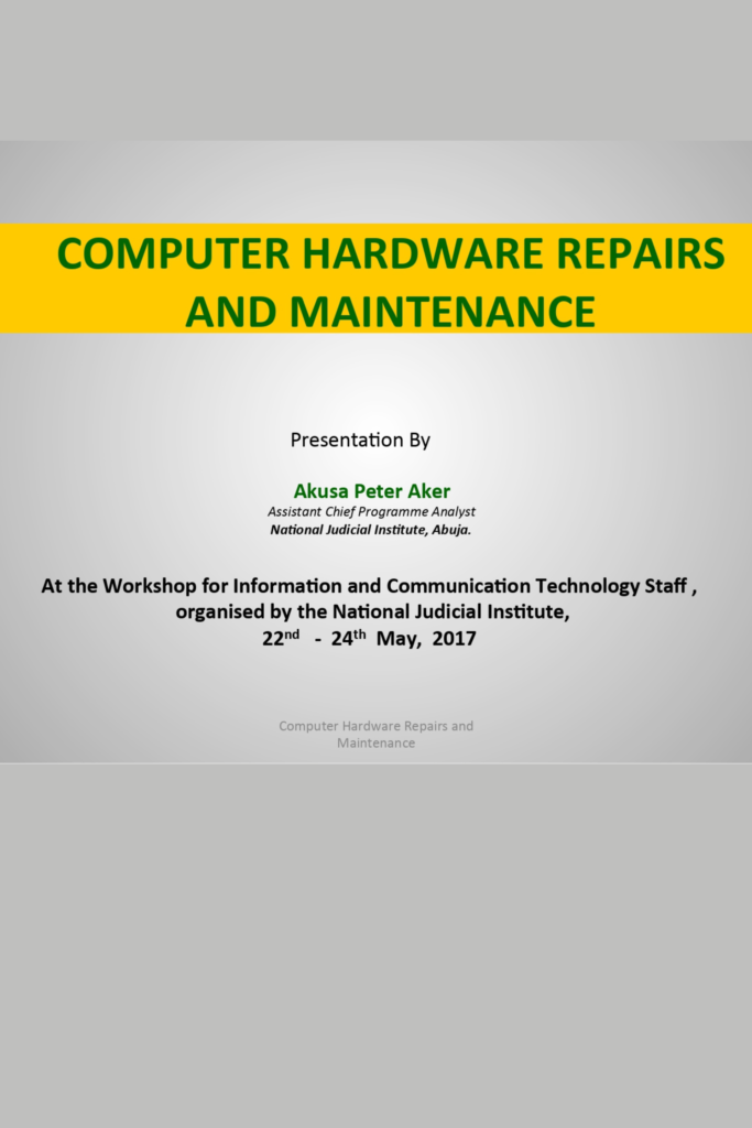 Computer Hardware Repairs and Maintenance
