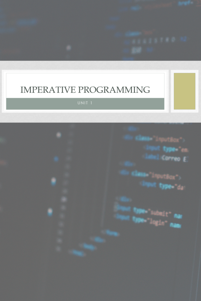 Imperative Programming I
