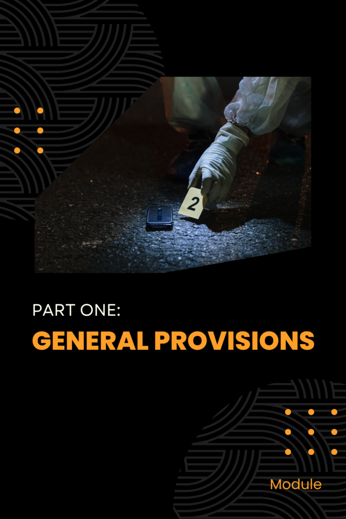 Part One: General Provisions