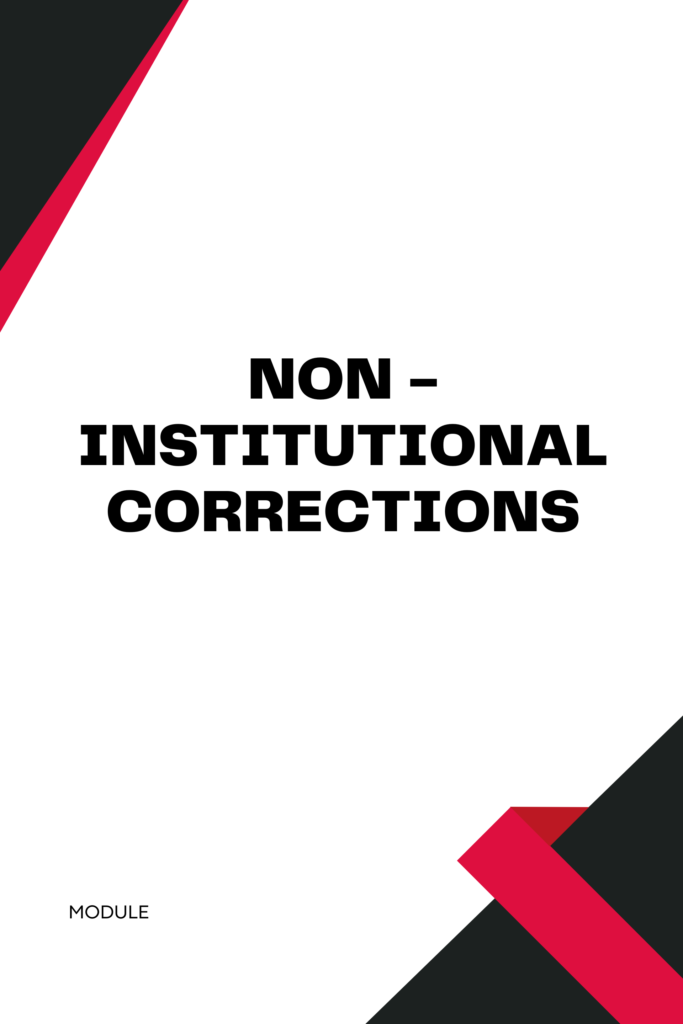 Non-Institutional Corrections