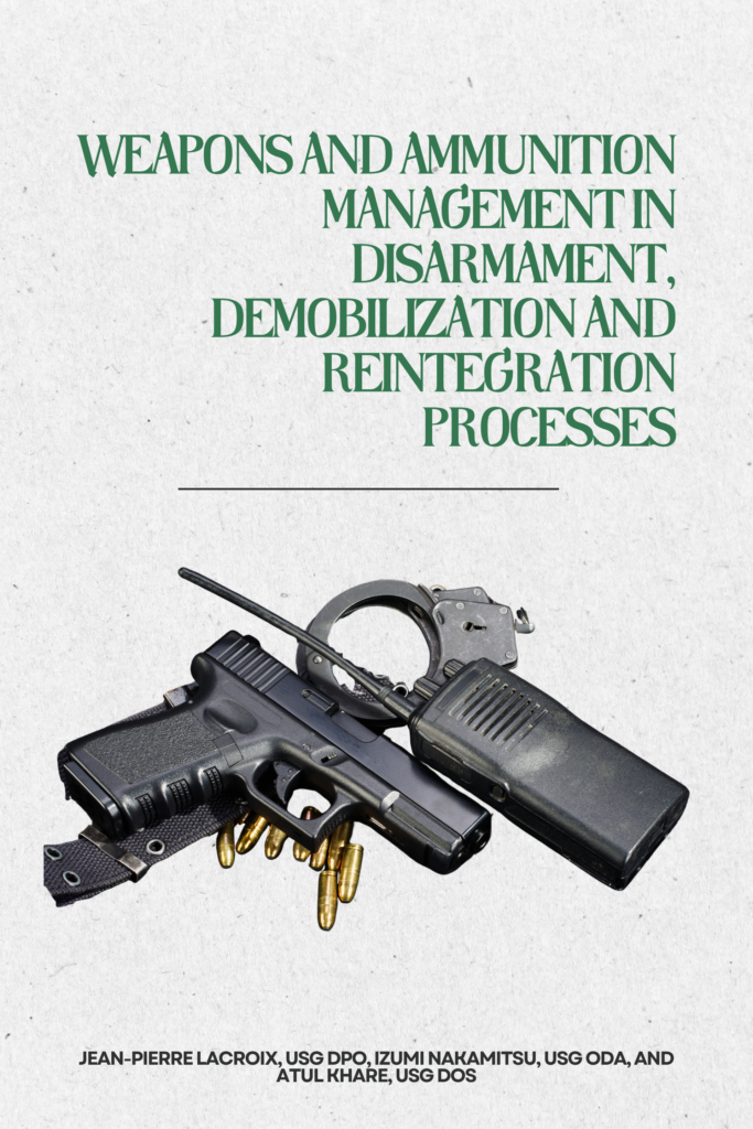 Weapons and Ammunition Management in Disarmament, Demobilization and Reintegration Processes