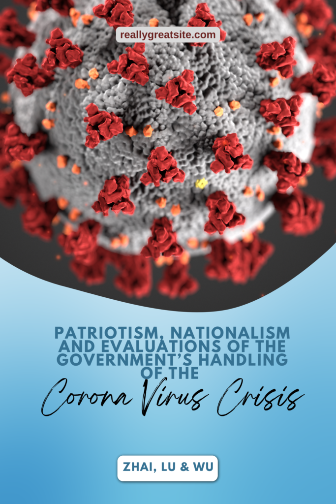 Patriotism, nationalism and evaluations of the government’s handling of the coronavirus crisis