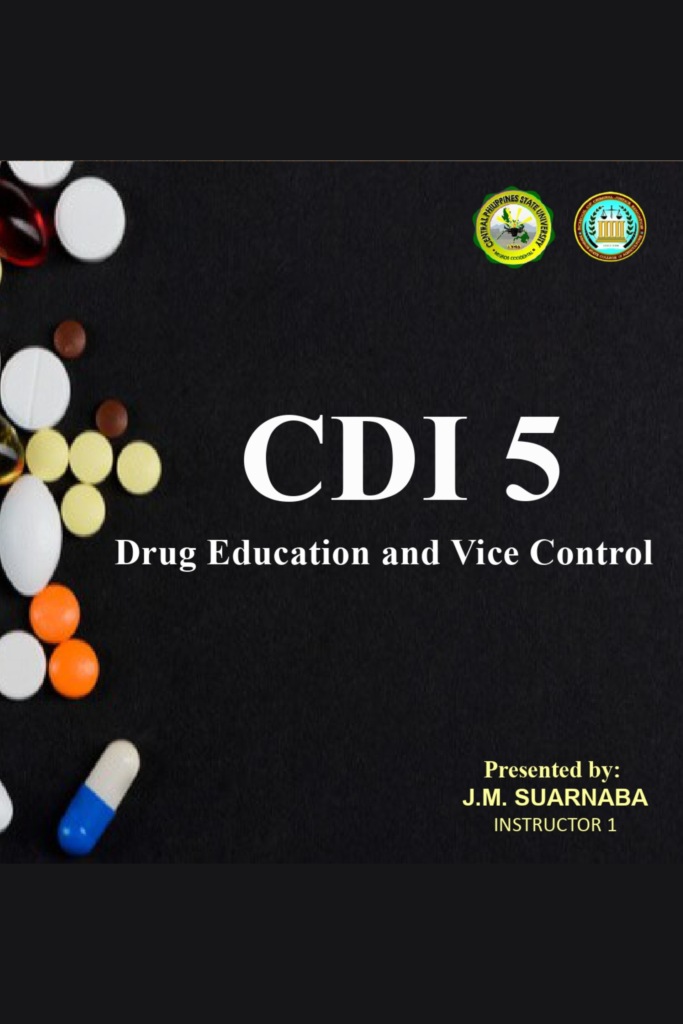 CDI 5: Drug Education and Vice Control