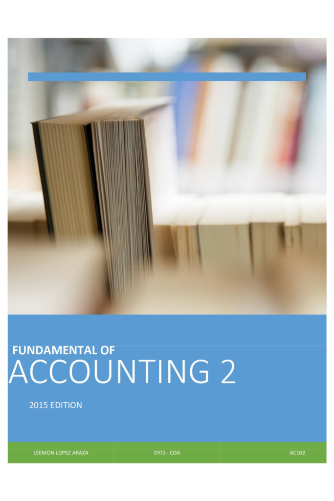 FUNDAMENTAL OF ACCOUNTING 2 (2015 EDITION)