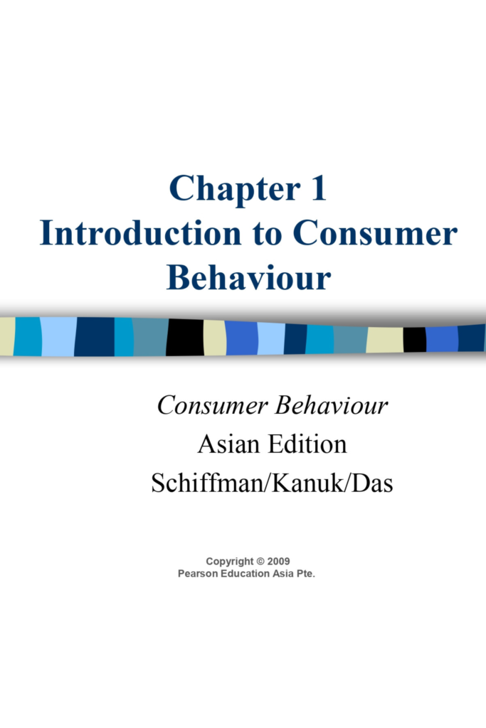 Consumer Behaviour – Schiffman