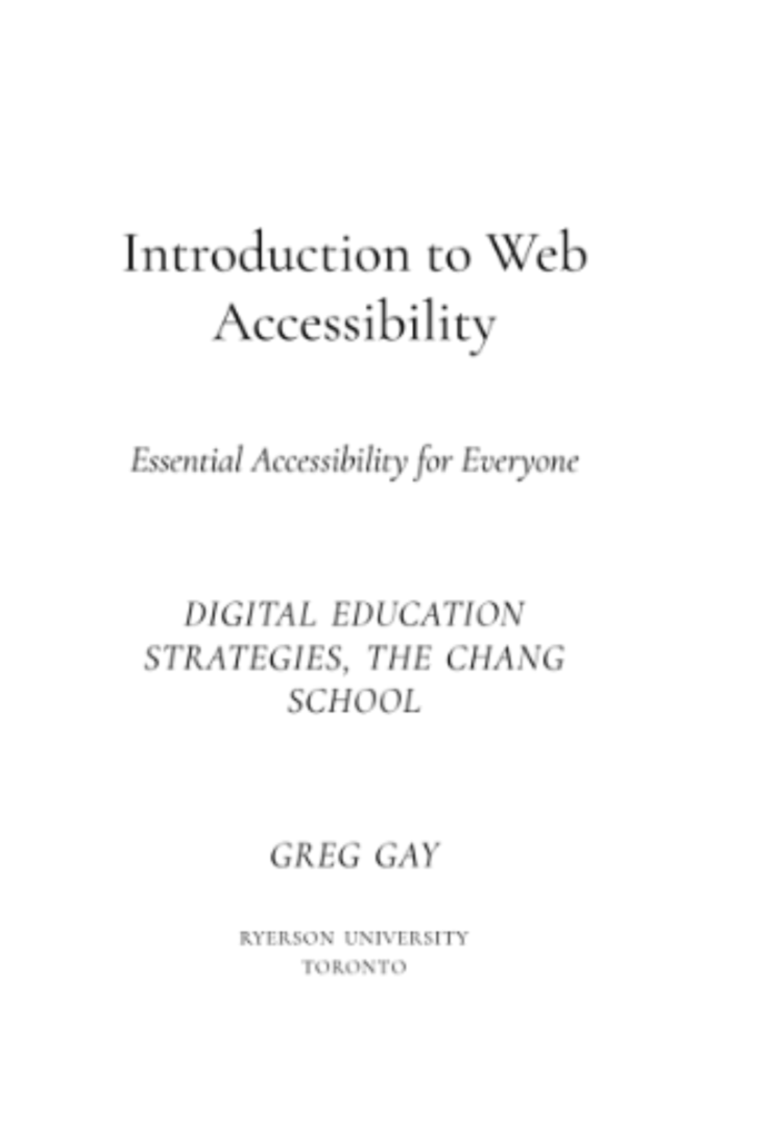 Introduction to Web Accessibility  : Essential Accessibility for Everyone