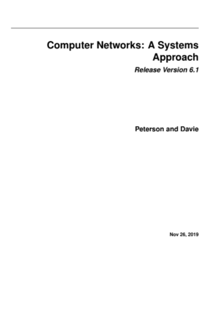 Computer Networks: A Systems Approach