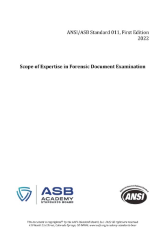Scope of Expertise in Forensic Document Examination