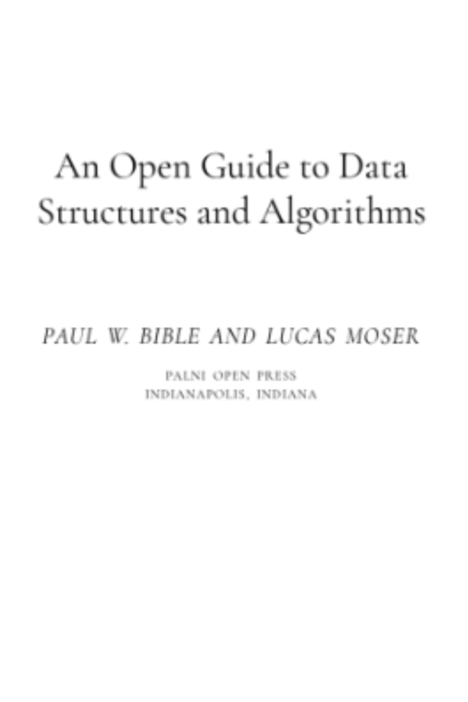 An Open Guide to Data Structures and Algorithms