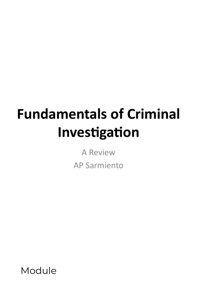 Fundamentals of Criminal Investigation: A Review