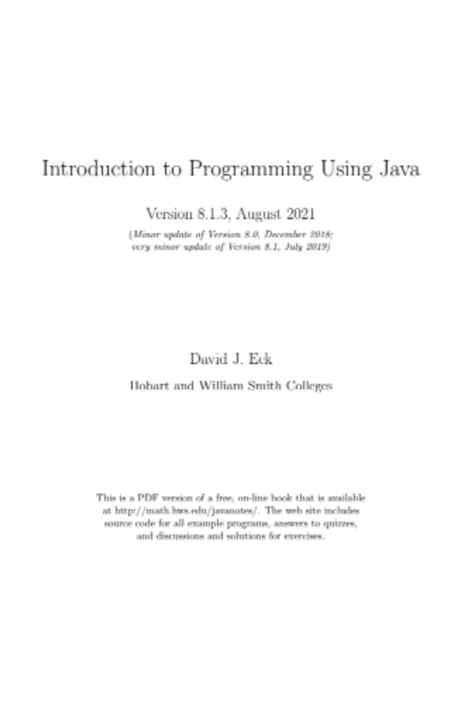 Introduction to Programming Using Java  Version 8.1.3