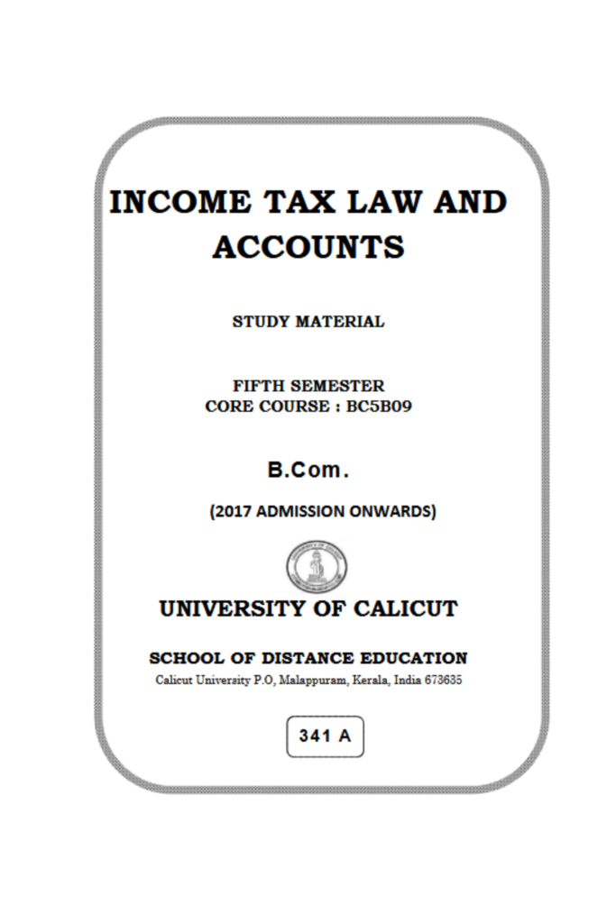 Income Tax Law and Accounts