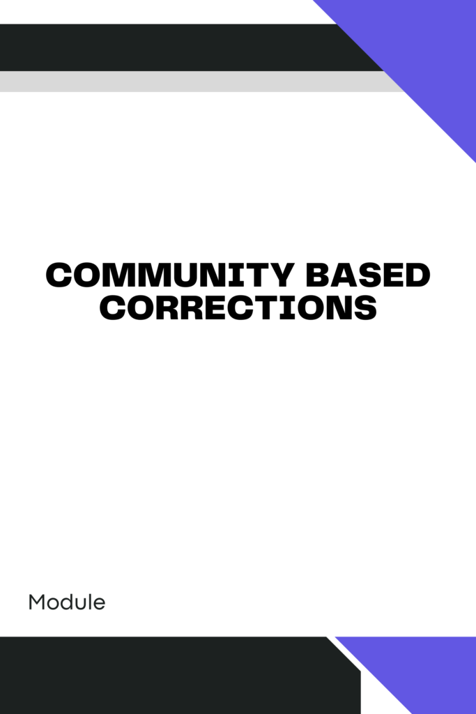 Community-Based Corrections