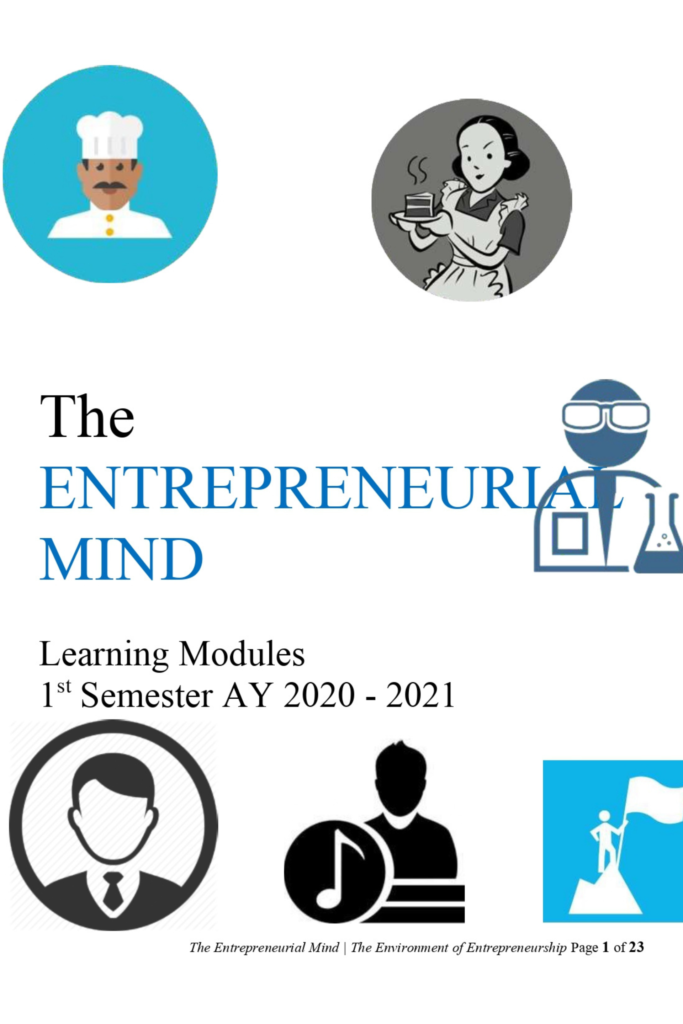 The Entrepreneurial Mind (University module packet)