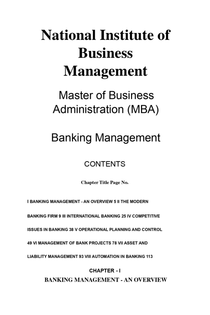 Banking Management