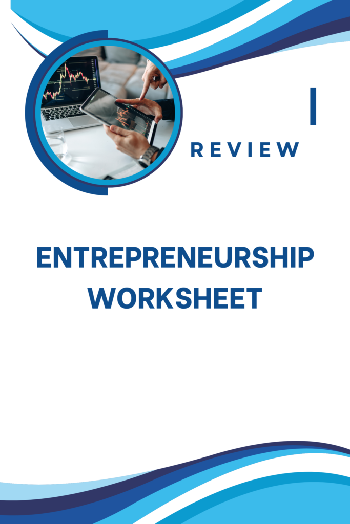 Entrepreneurship Worksheet