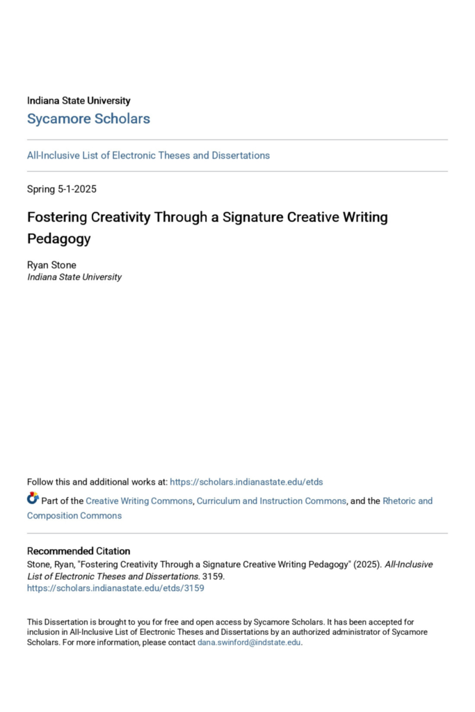 Fostering Creativity Through a Signature Creative Writing Pedagogy