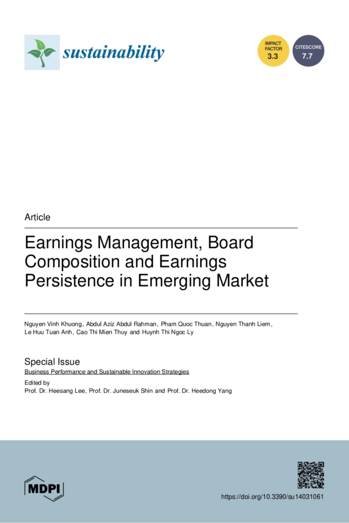 Earnings Management, Board Composition and Earnings Persistence in  Emerging Market