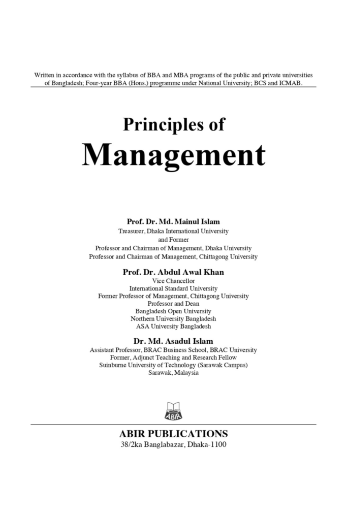 Principles of Management