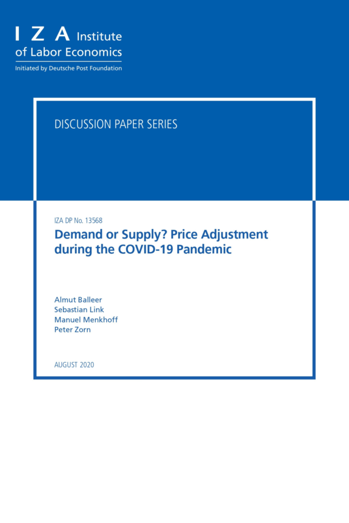 Demand or Supply? Price Adjustment during the COVID-19 Recession