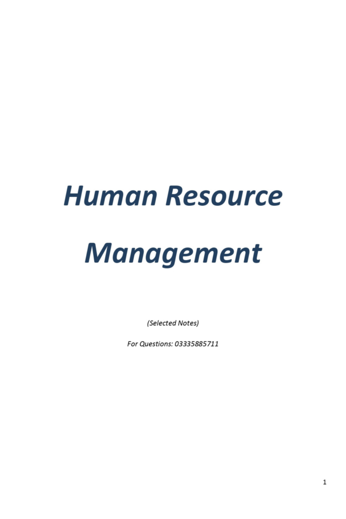 Human Resource Management