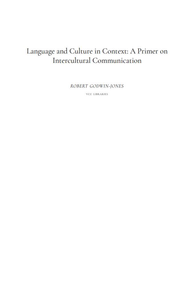 shortLanguage and Culture in Context: A Primer on Intercultural   Communication